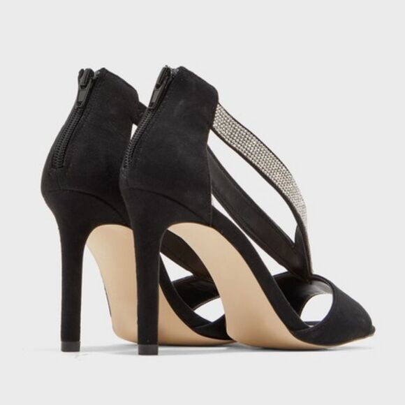 Viaria Sandal Stilletto Heels Black Rhinestones CALL IT SPRING - Picture 3 of 12